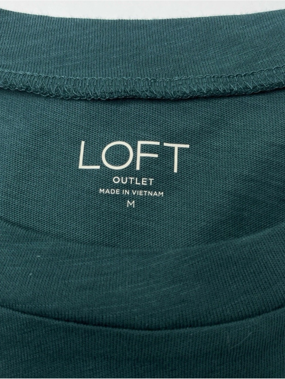 LOFT Women's Green Short-Sleeve Tee size M 100% Cotton lightweight stretch new - Picture 5 of 6